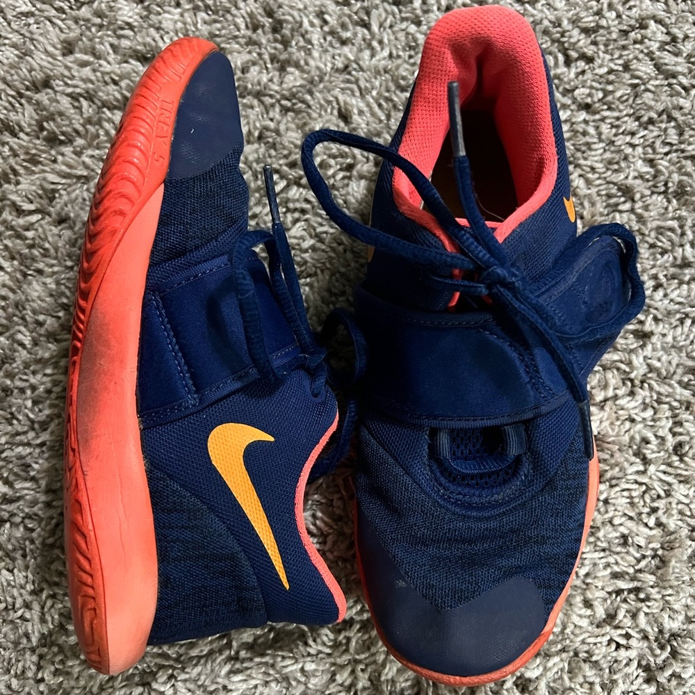 Nike KD TREY 5 VI (GS) Basketball Blue Orange Big Kids Size 1Y
